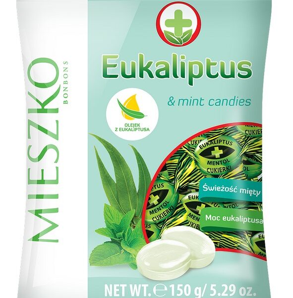 Mieszko Eukaliptové cukríky a mätou 1kg k.c 2957