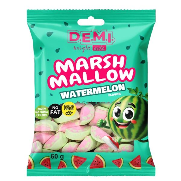 D.E.M.I. Marshmallow cukríky 60g - Melón k.c 3195