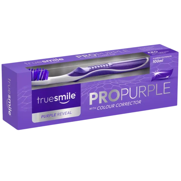 Truesmile zubná pasta 100ml + kefka - ProPurple s korektorom farieb k.c 514