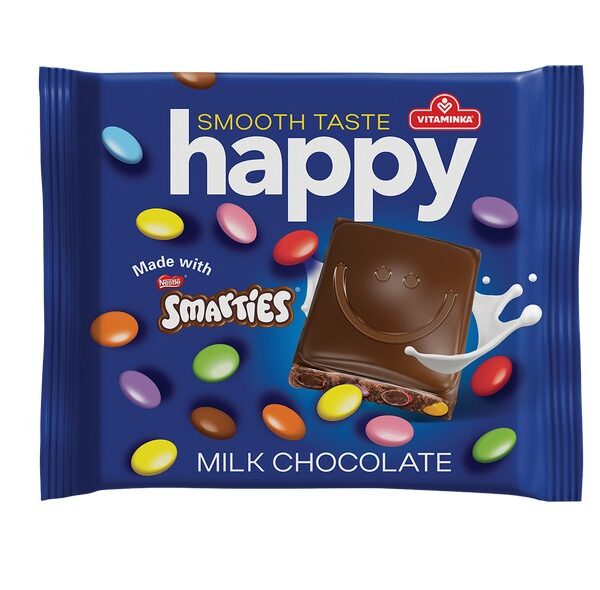 Vitaminka Happy Smarties čokoláda s cukríkmi 90g k.c 3260