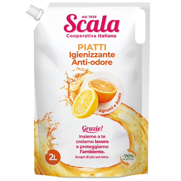 Scala Eco dezinfekčná saponát na riad náhradná náplň 2l - Agrumi k.c 646