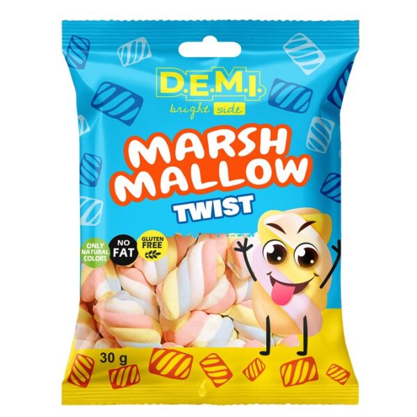 D.E.M.I. cukríky marshmalow 30g - Tutti frutti k.c 3358