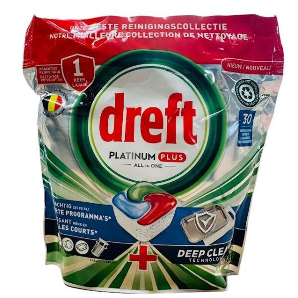 Dreft Platinum PLUS Allin1 kapsuly do umývačiek riadu 30 kusov - Original deep clean k.c 822