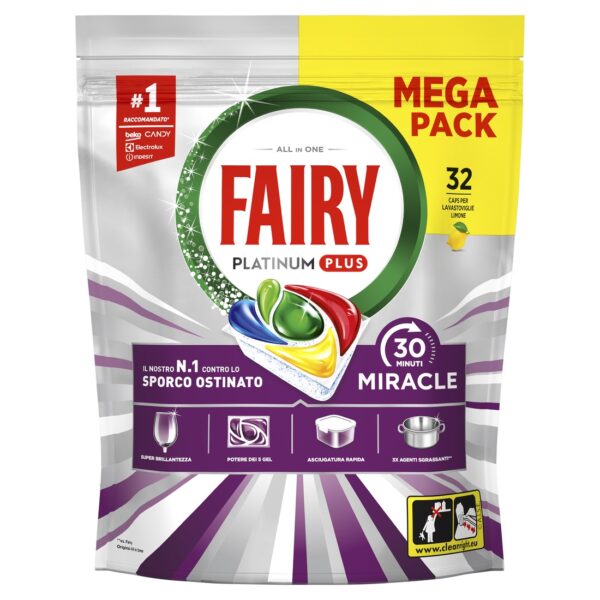 Fairy Platinum kapsuly do umývačky riadu 32 kusov - Lemon k.c 780