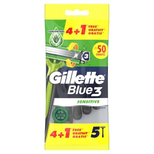 Gilette Blu3 3.čepieľkové žiletky 5kusov - Sensitive k.c 765